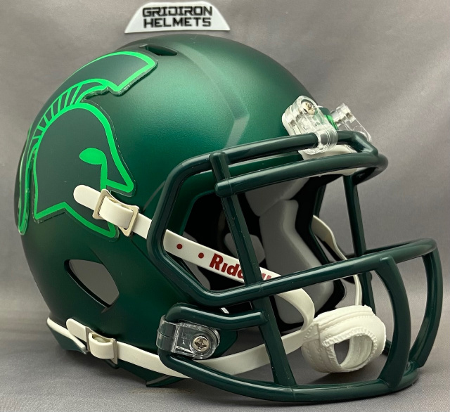 Michigan State Spartans Riddell LUNAR Alternate Revolution Speed Mini Football  Helmet