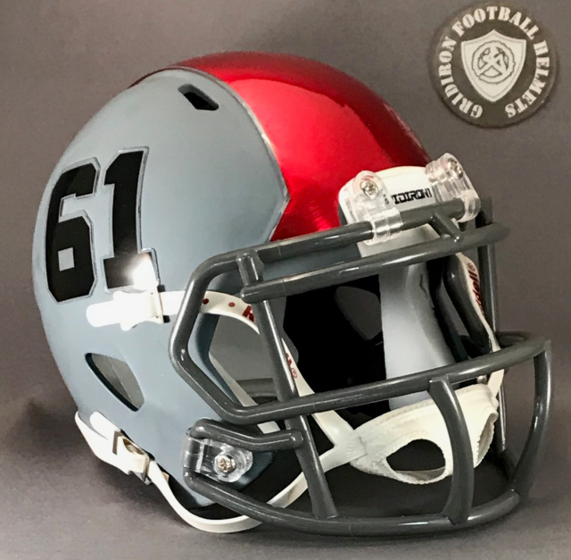 Ohio State Buckeyes Riddell Speed 2011 Matte Gray Helmet (chrome stripe)