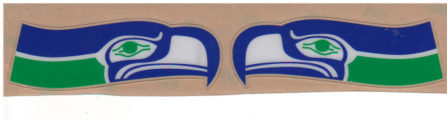 Seahawks 1976 to 2001 mini helmet decals