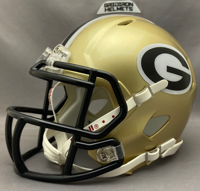 Green Bay Packers Riddell LUNAR Alternate Revolution Speed Mini Football  Helmet