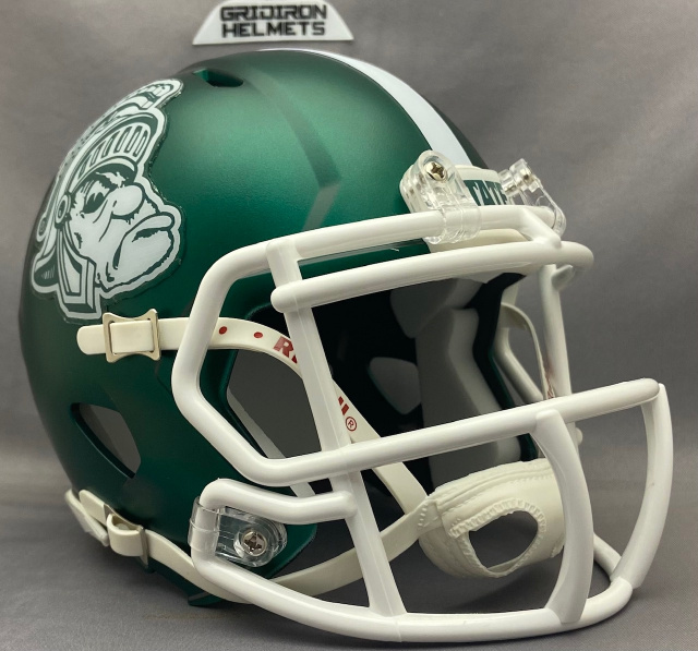 Michigan State Spartans 11-19-2022 Oversized Gruff - Satin Green Helmet