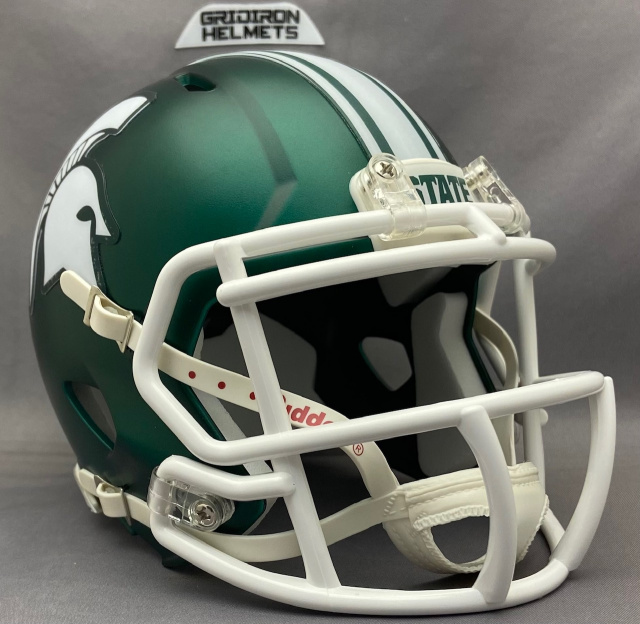 Michigan State Spartans Satin Green Helmet 10-8-2022 (only 3 left)