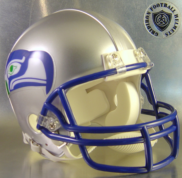 SEATTLE SEAHAWKS THROWBACK MINI SIDE HELMET DECAL SET 1976 - 2007