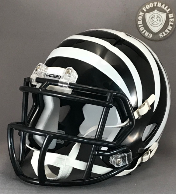 bengals helmet black with orange stripes